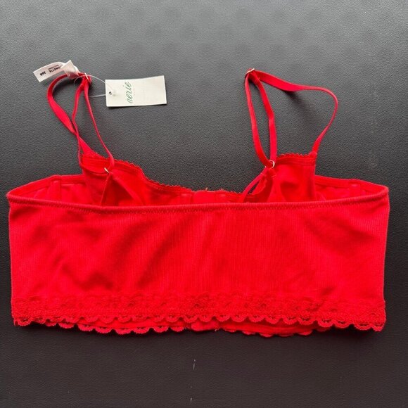 NWT Aerie Show Off Cozy Rib Unlined Corset Bra 36B - Picture 8 of 9